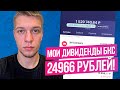 Дивидендная зарплата. Пассивный доход. Дивиденды 24966 рублей! Мой портфель акций в БКС Брокер.