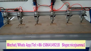 CNC Router multiheads with 6 spindles