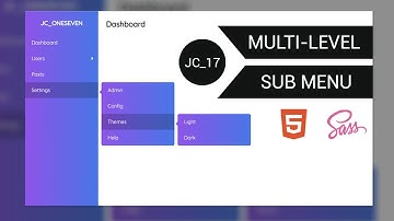 Animated Multi-level Sub menu - HTML-Sass/SCSS | JC 17 | 2019