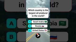 Which country is the largest oil producer in the world? #shorts #usa #quiz