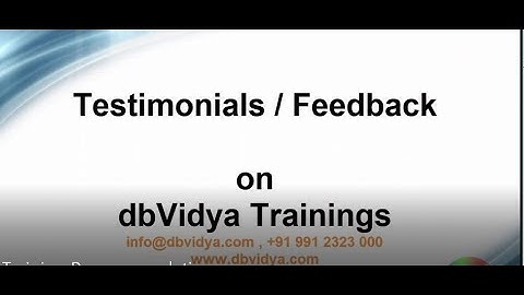 Oracle Performance Tuning Testimonials