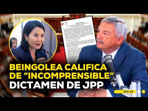 Alberto Beingolea cuestiona dictamen de Juntos por el Perú que busca archivar pedido de facultades