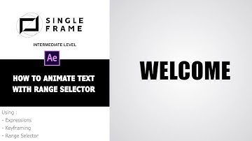 How to animate text, with a Range Selector in Adobe Aftereffects