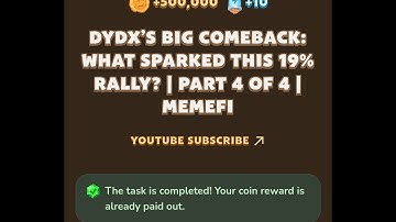 MEMEFI New Video Code | DYDX