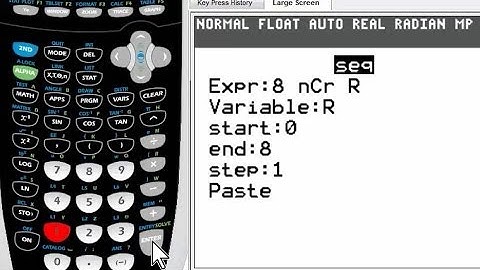 TI 84 PlusC binomial coeff 2