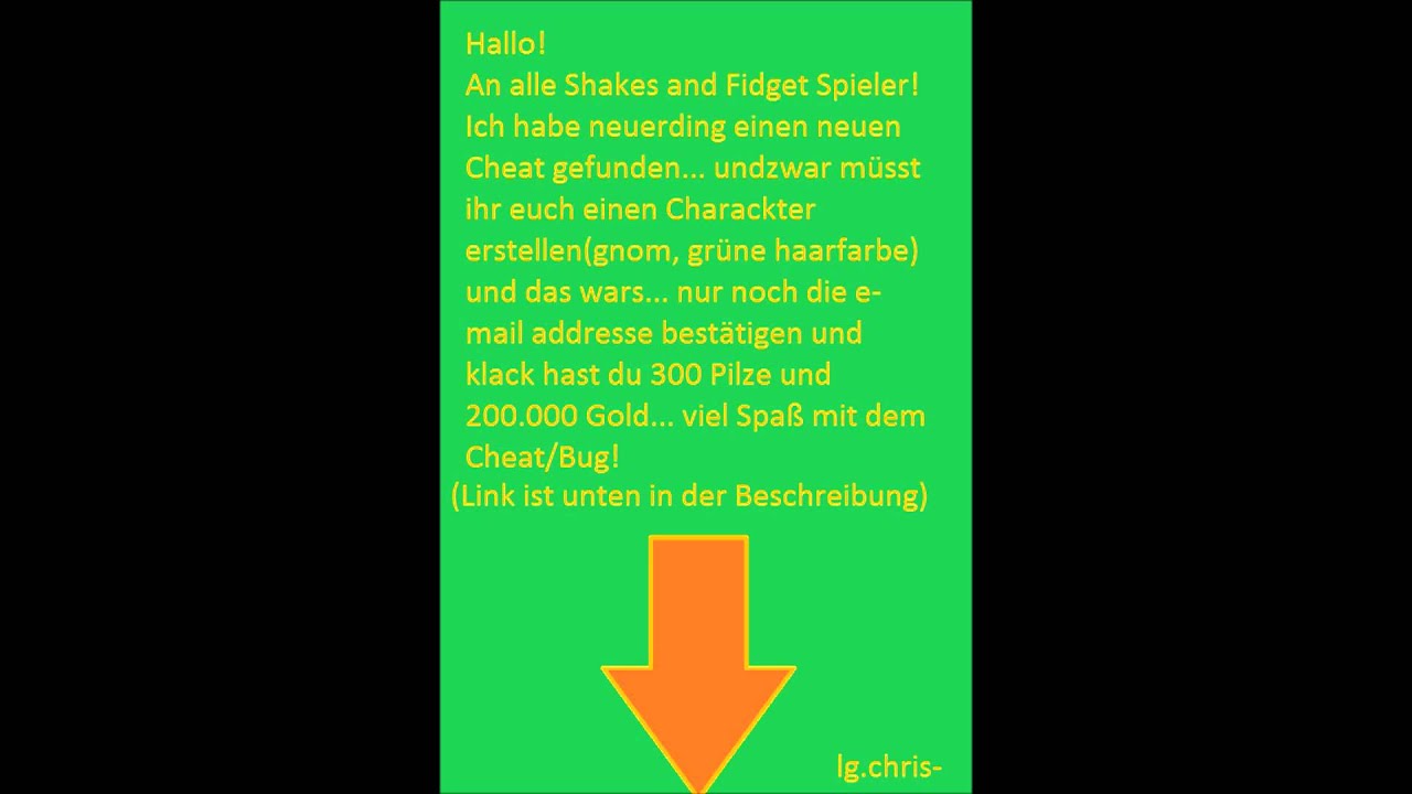 Shakes and Fidget Cheat