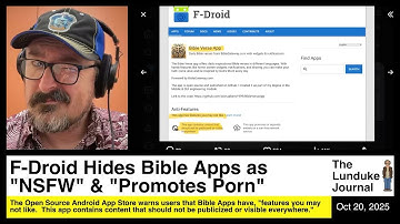 F-Droid Hides Bible Apps as "NSFW" & "Promotes Porn"