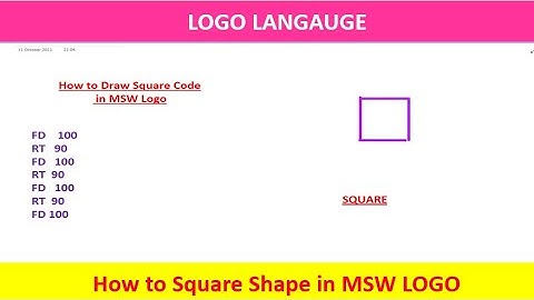 #logolangauge how to draw square simple coding Logo Language