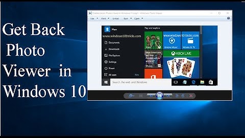 Get back Classic Photo viewer in Windows 10