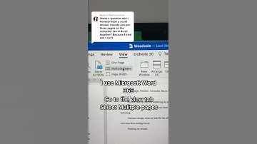 How to view multiple pages at once in Microsoft Word.