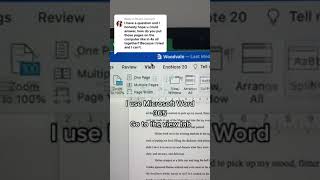 How to view multiple pages at once in Microsoft Word.