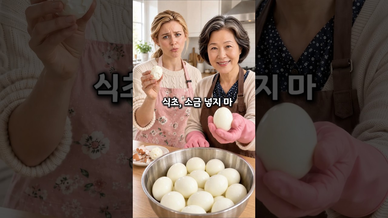 한국 시어머니가 계란은 이렇게 삶아야 껍질이 술술 까진대요