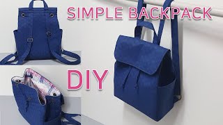DIY simple backpack/An easy way to make a backpack/백팩 만들기/가방만들기 [JSDAILY]
