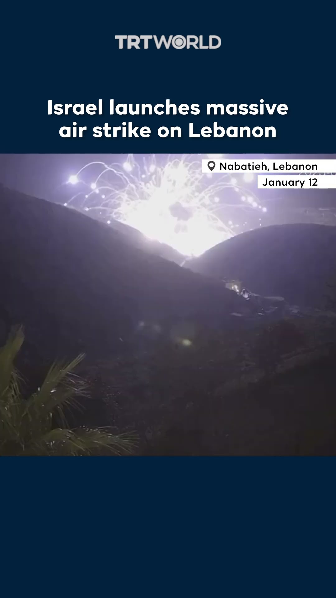 Israel launches massive air strike on Lebanon