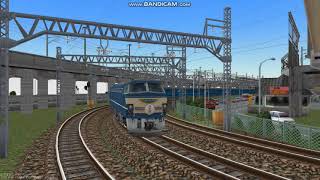 鉄道模型シミュレータ―3で客車編成14-E66牽引24系寝台特急みずほ12両編成