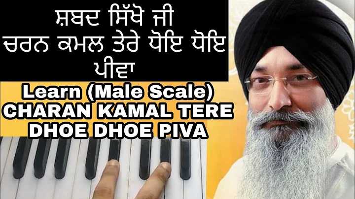 Learn charan kamal tere dhoye dhoye pivaa - Bhai harjinder singh ji srinagar wale | Male Scale