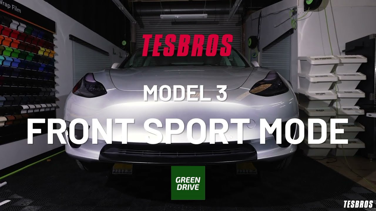 Covering front Bumper Sport Mode for Tesla Model 3 