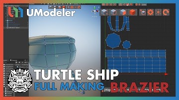 3D Modeling in Unity - Full Making Video of modeling and unwrapping a Brazier in the TurtleShip