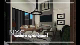 Bloxburg speedbuild: NYC Modern Apartment | Apartment tour