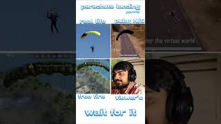 REAL LIFE V🆚S BGM 🆚 FF parachute physics