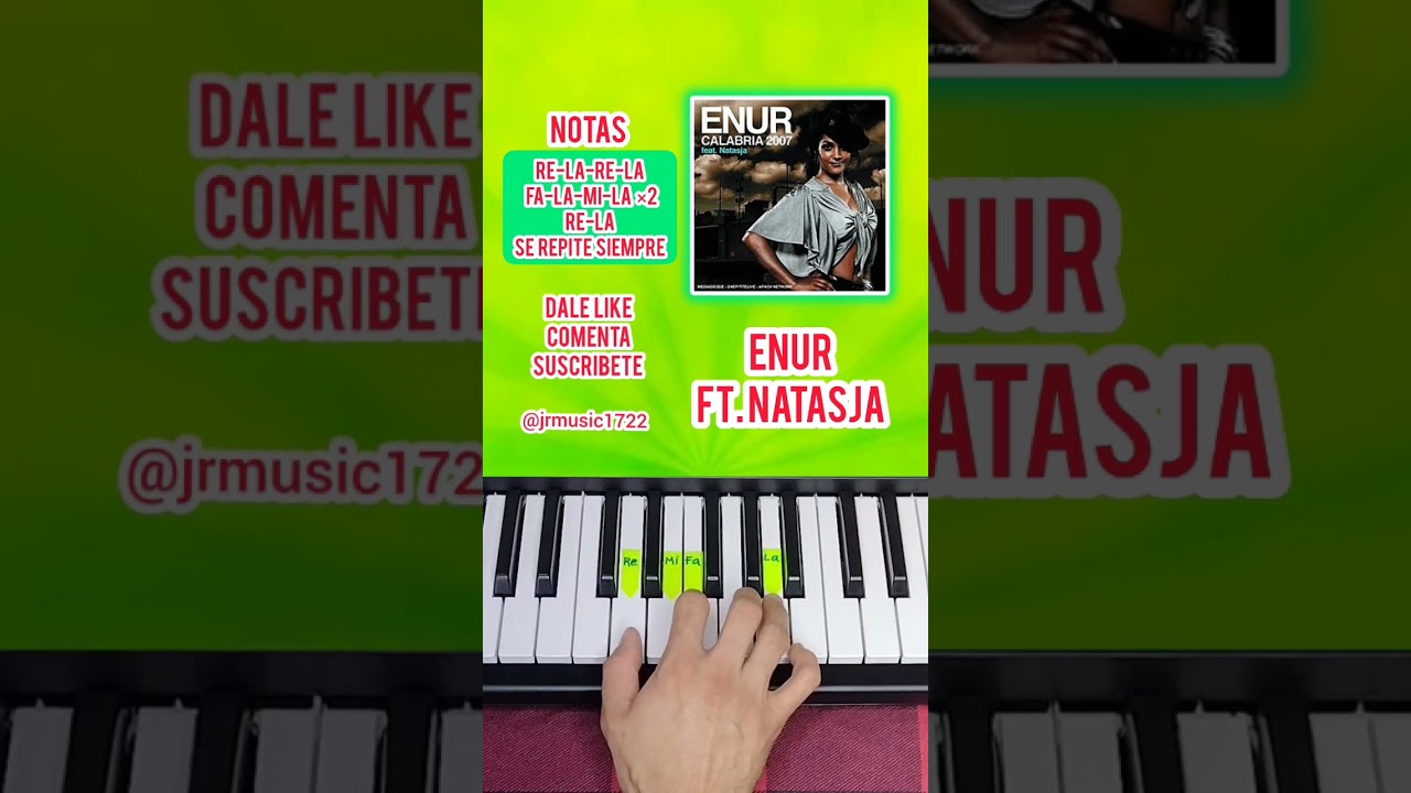 Calabria - Enur ft. Natasja #piano #pianotutorial #pianofacil #short # calabria #electronicdancemusic - YouTube, image size:1280x720