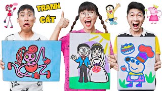 Hà Sam - Thử Thách Tô Màu Tranh Cát Các Nhân Vật Nobita Xuka, Tranh Cát Mommy lossless Và Heo Peppa screenshot 1