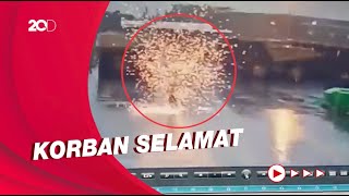 Detik-detik Satpam di Cilincing Tersambar Petir