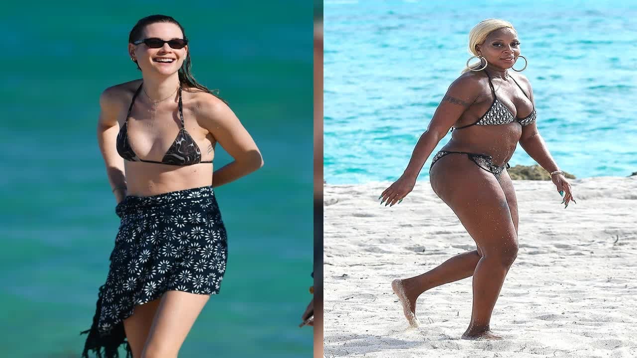 Mary J Blige Rocks Dior Bikini While Frolicking On The Beach In