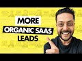 Saas content marketing how to get more organic saas leads fast