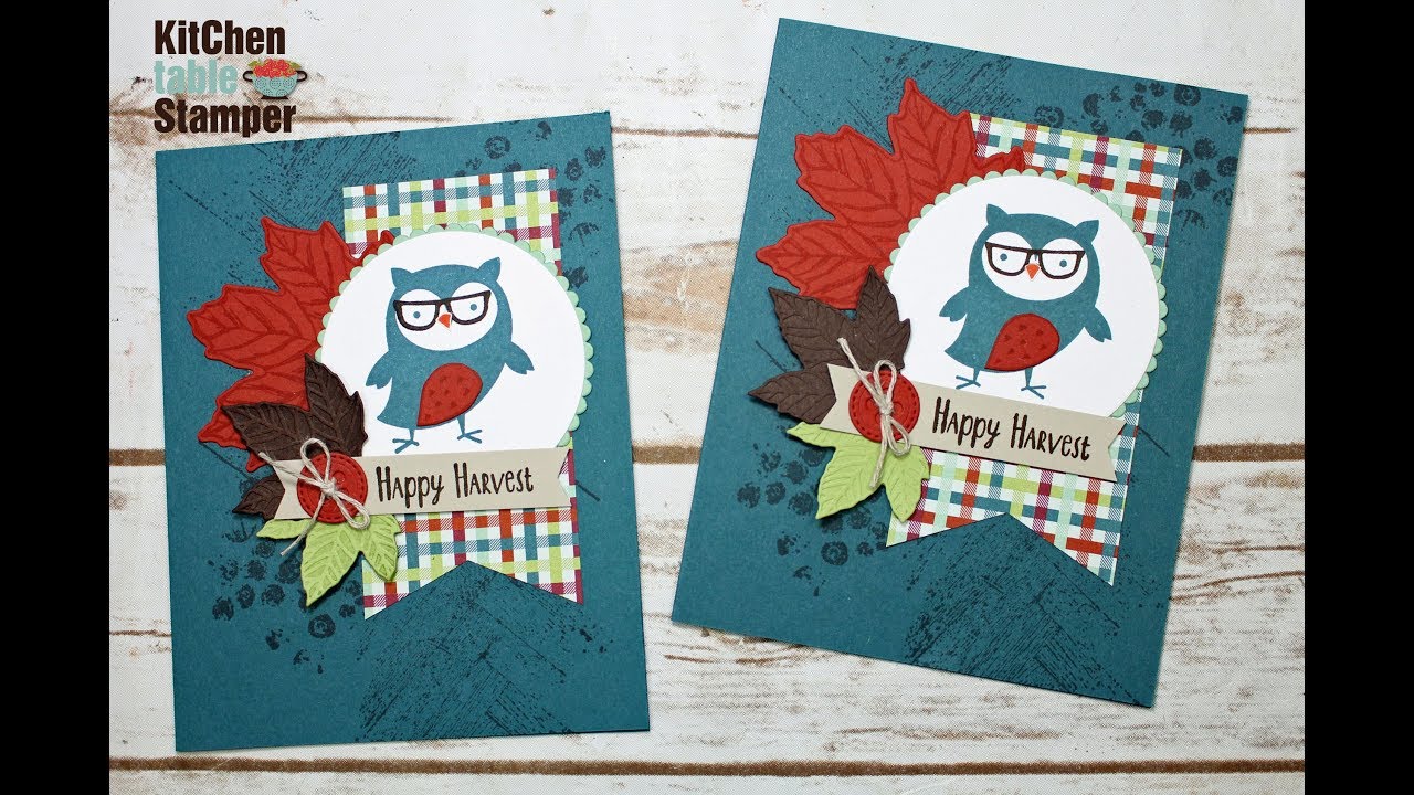 Stampin' Up! Check You Out Harvest October Paper and Ink Card Class Video Kitchen Table Stamper