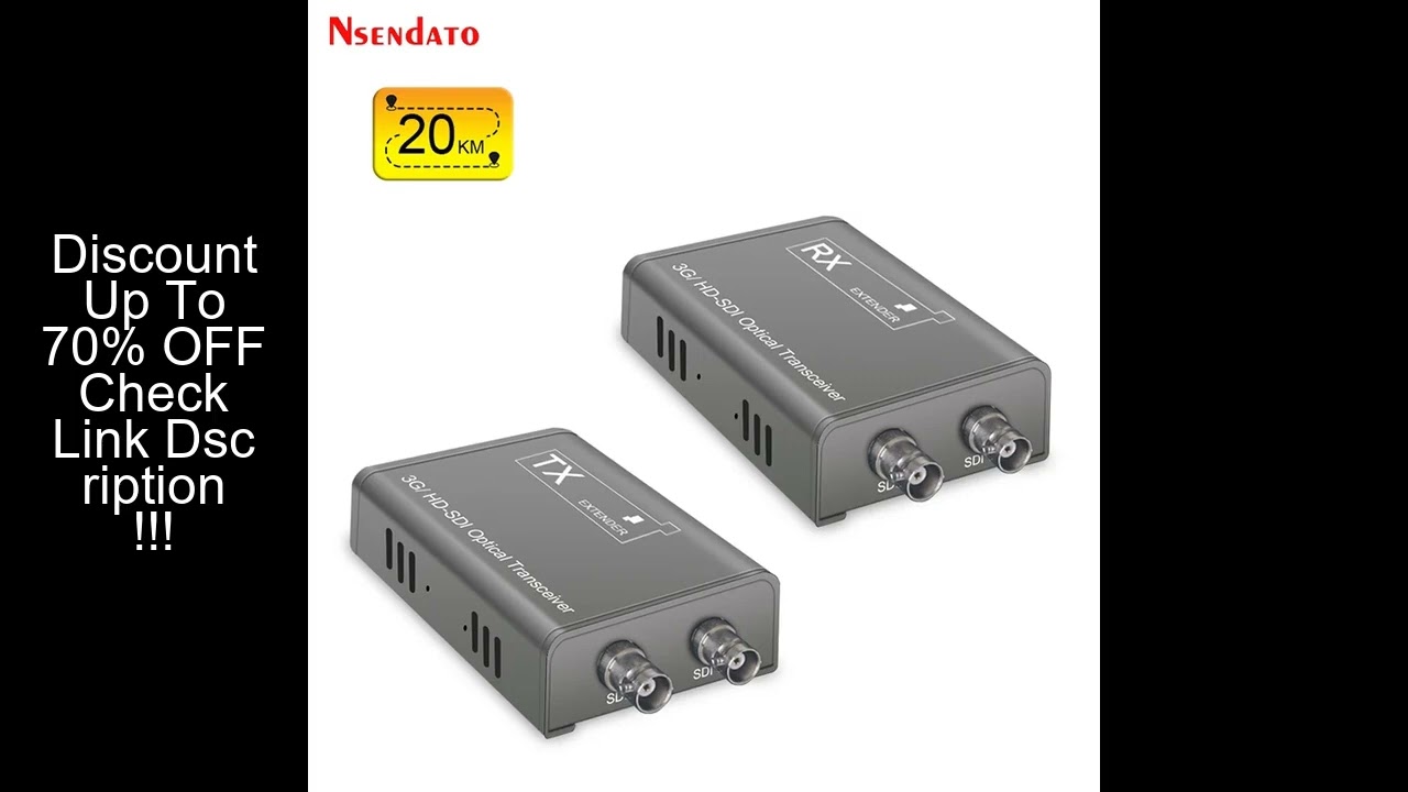 1080P 3G HD SDI Fiber Optic Extender Converter 20km Local SDI Loop Out BNC Coaxial Signal Optic Dual