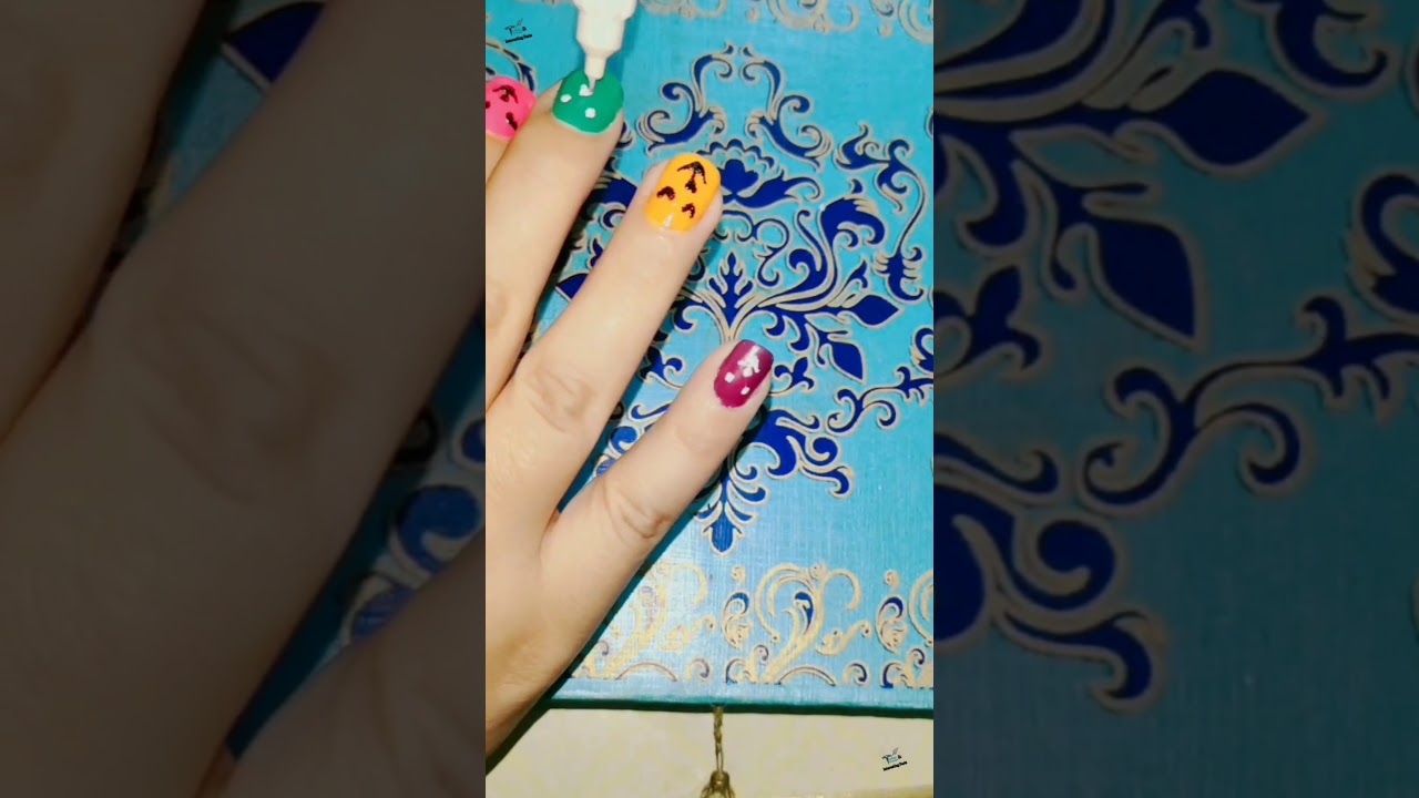 Cute And Easy Nailart | Colorful Nail art | Rainbow Nails | Todaytrends | 