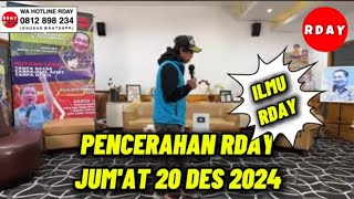 PENCERAHAN RDAY H DWI SUSANTO, JUMAT 20 DESEMBER 2024