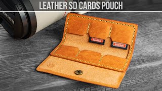 Lets make Leather SD Cards pouch💾 [PDF Pattern] #asmrcrafts