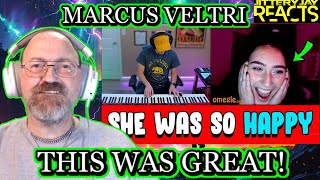 Marcus Veltri - I played piano with a broken finger on OMEGLE | Reaction