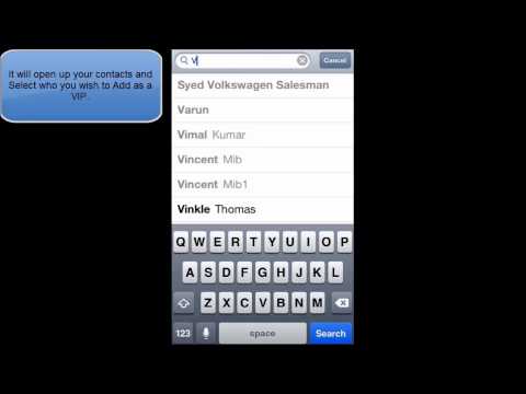 HOW TO SET UP VIP EMAIL IN IOS 6