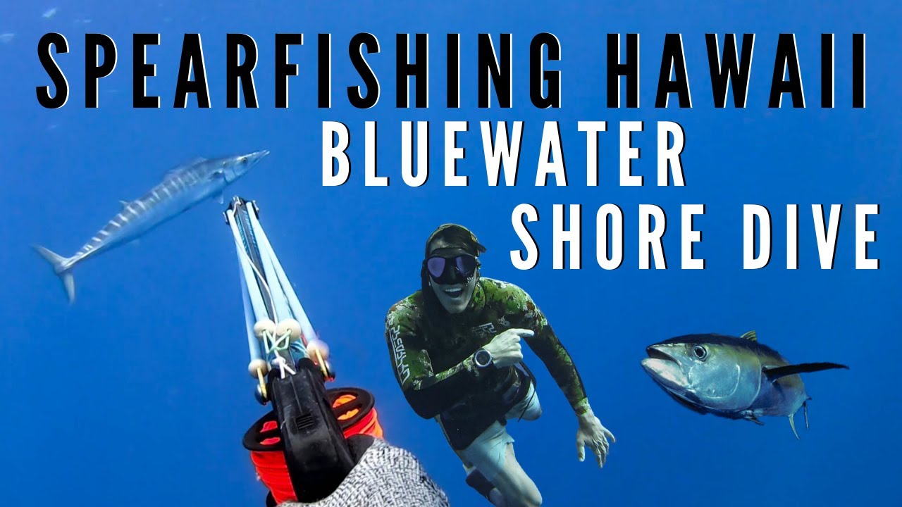 Spearfishing Hawaii Bluewater Shore Dive (with Aaron's Animals) 