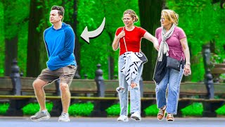 FUNNY Fart Prank in Central Park! Kicking Away My Farts!