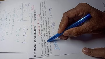 Questions (33) Based on Damped Free Vibration Damping Coefficient #damper #mechanical #vibration