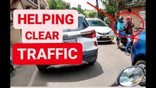 Helping Clear Traffic in Bangalore | Driving on the Opposite Lane