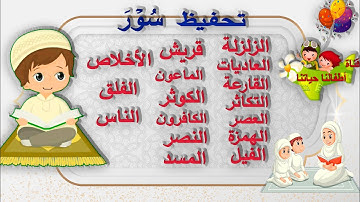 تجميعة السور القصيرة للحفظ من سورة الزلزلة الي سورة الناس- قرآن كريم مجود -| للحفظ | حفظ جزء عم