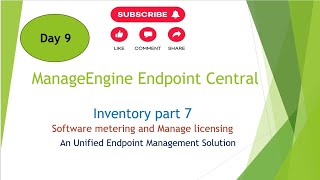Software Metering and Manage Licensing in ManageEngine Endpoint Central | Endpoint Central Part 7