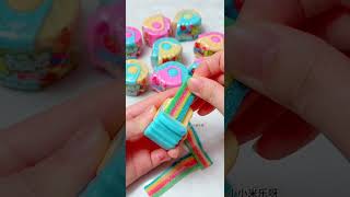 Kẹo dẻo cuộn dây cầu vồng ngon và vui, bạn đã ăn chưa? #trending