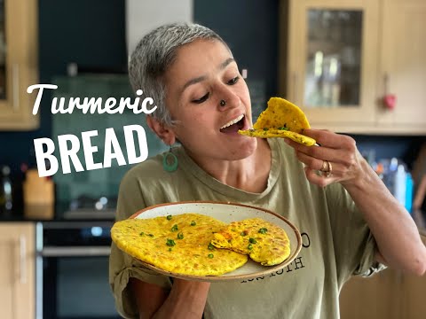 BREAD IN A frying PAN  Eggless and WITHOUT Oven Bread  Turmeric Coriander bread  Food with Chetna