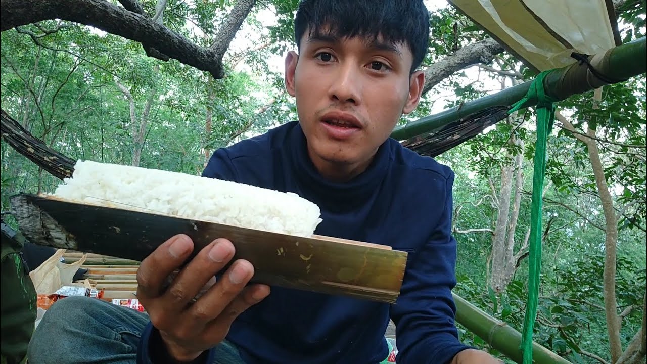 EP.141 หุงข้าวในกระบอกไม้ไผ่บนห้างสูง