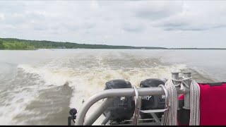 East Peoria flooding; campgrounds completely covered in water