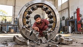 How a Master Mechanic Reconstructed a Shattered Giant Bearing from Jagged Steel Fragments