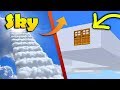 MINECRAFT: HOW TO BUILD A HOUSE IN A CLOUD - LIVE INSIDE A CLOUD - TUTORIAL