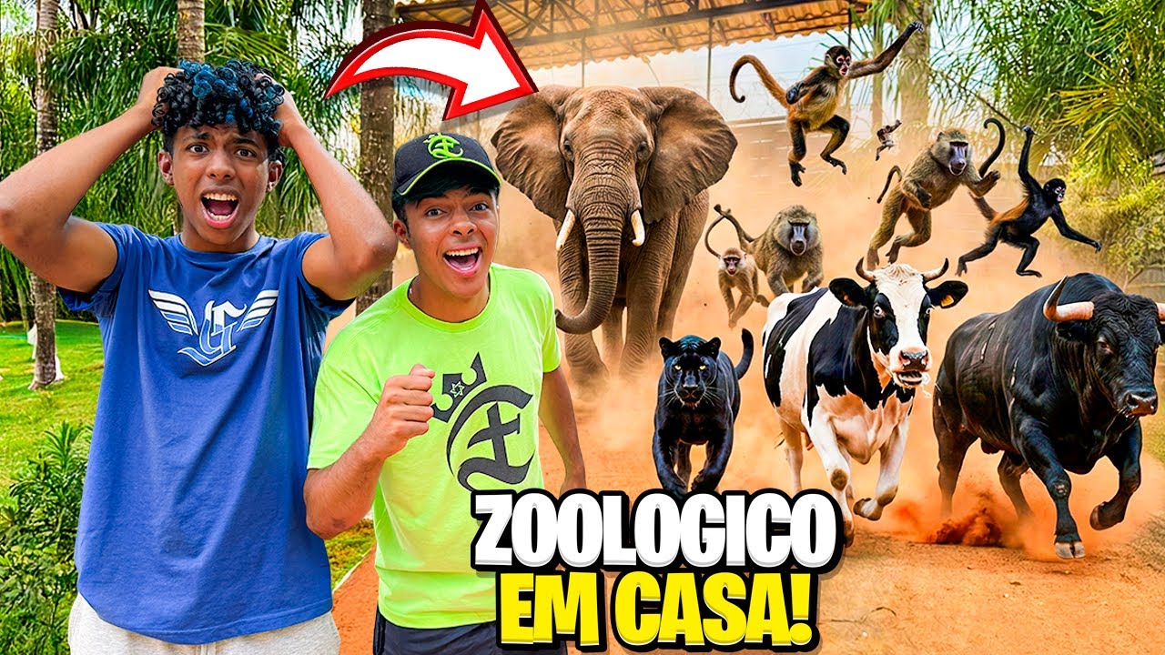 MUITOS ANIMAIS SELVAGENS INVADIRAM NOSSA CASA!😨 *nos machucamos?*