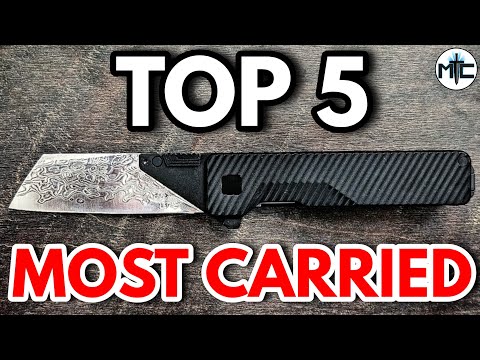 My Top 5 MOST CARRIED EDC Knives! - October 2025